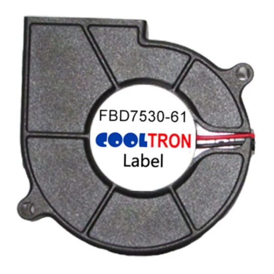 Cooltron Industrial Supply FBD7530B12W3-61-3F fan