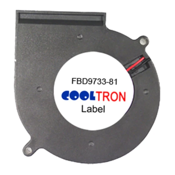 Cooltron Industrial Supply FBD9733B24W7-81-3RC2 fan